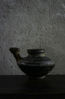 unglazed oil pot