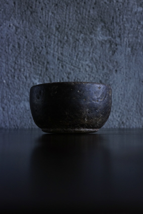 SOLD >brown stone heavy bowl