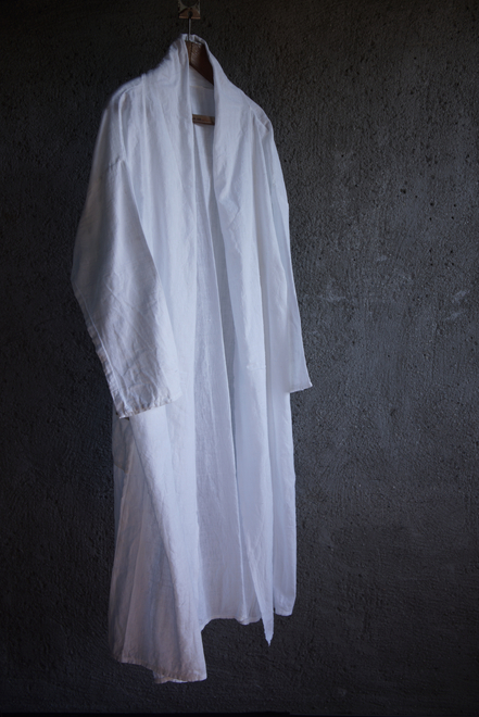 robe coat cotton bleached