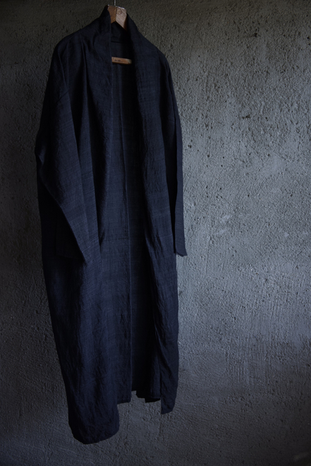 robe coat matka iron blue