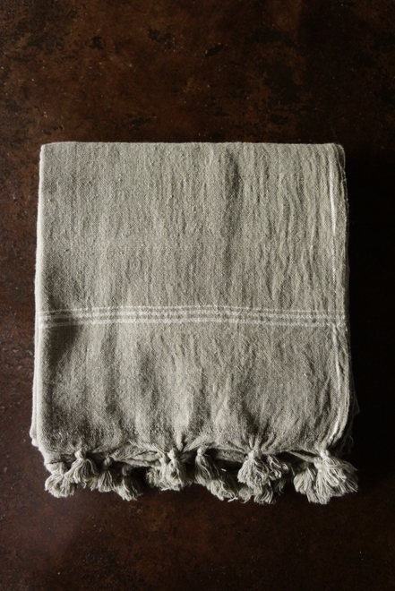 Gamcha towel pompon khaki