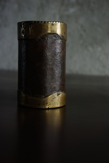 SOLD > iron+brass measure cup