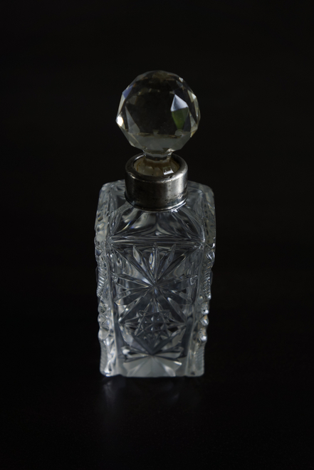 SOLD > silver spout perfume bottle